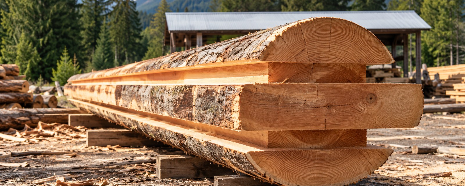 Timberlock log milled with the double channel